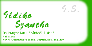 ildiko szantho business card